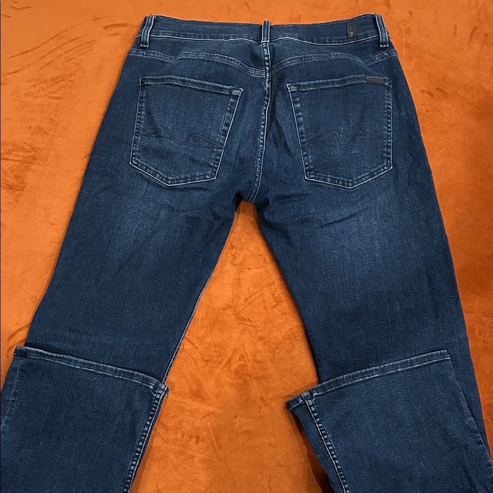 7 For All Mankind Dark Blue Straight Men's Jeans